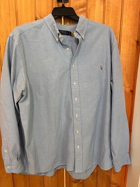 Polo by Ralph Lauren Men's Light Blue Button-Down Oxford Shirt